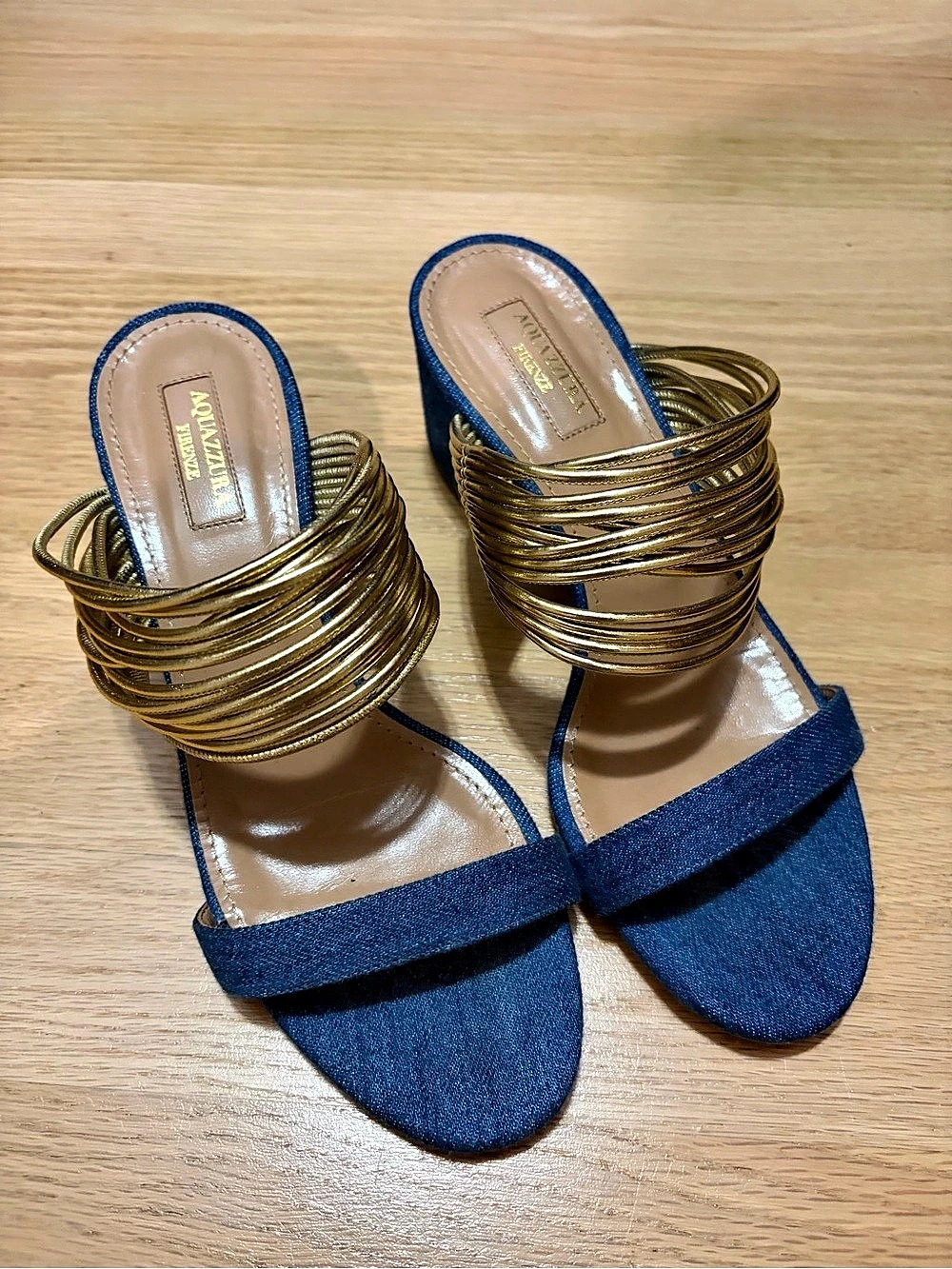 AQUAZURRA Denim Heels